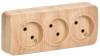 Розетка 3-местная IEK Glory ERH30-K34-10 сосна