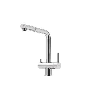 Смеситель для кухни Sancos Spin SC4015BN с вытяжным изливом и краном для фильтрованной воды, брашированный никель