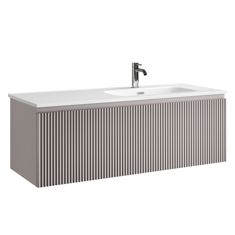 Тумба под раковину Sancos Snob R 1.0 SNR1.0120RSM c одним ящиком Soft close, Doha Soft, 119.5x44.5x40.6