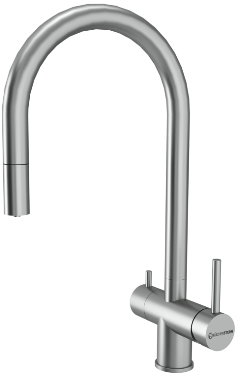 Смеситель для кухни Kuchenstern Drim-FS 403SS40 нержавеющая сталь