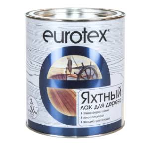 Лак яхтный алкидно-уретановый EUROTEX полуматовый 2 л