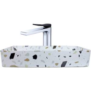 Раковина Bronze de Luxe Element СЕТ2 1061TR со смесителем EL21CB 60 см, террацо