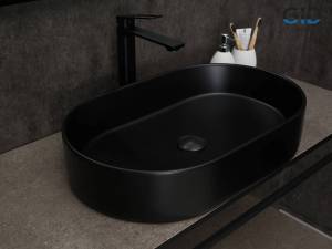 Раковина Gid Lago Bm1479 53354 черная матовая, 61x38.5x12
