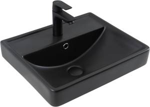 Раковина Aquanet Ирис 329246 черный матовый, 51.5x41.5