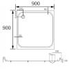 Поддон для душа Abber AD3D090 белый, 90x90x13 фото 9
