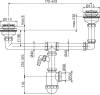 Сифон для мойки AlcaPlast A454P двойной фото 2