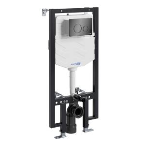 Система инсталляции для унитазов Wasserkraft Vils 56TLT.010.ME.PB02 клавиша черный глянцевый