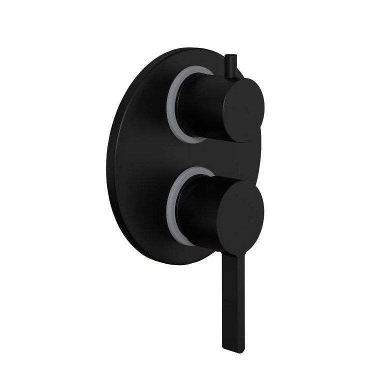 Смеситель для ванны Paini Brera 74PZ6911 PVD встраиваемый, черный матовый