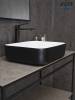 Раковина Gid Geométrico Nc366 52205 белая с черным, 50x39x13 фото 3