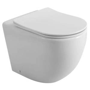 Унитаз приставной BelBagno Sfera-R BB2141CB-TOR/SC безободковый, с крышкой-сиденьем микролифт