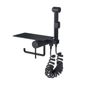 Гигиенический душ Bronze de Luxe Scandi 708/1B черный, встраиваемый, с полкой