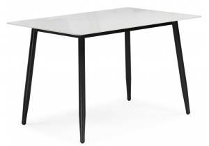 Стол Woodville Rion 15906 белый мрамор, черный 120x80x75