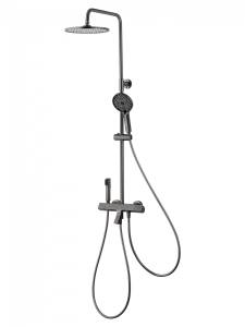Душевая стойка Wonzon & Woghand WW-B3094-BGG с термостатом, темный графит