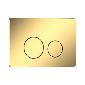 Кнопка смыва Iberica Blanca Inox-O IB.B081.006.002 шампань - золото глянцевое, 25x16 см