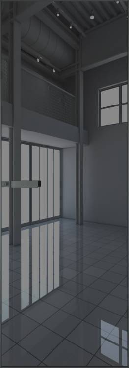 Межкомнатная дверь Profil Doors 1 AGN цвет профиля Серая ночь, стекло безопасное 4 мм зеркало серое 700x2000