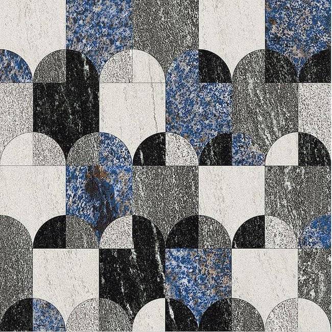 Керамогранит Fioranese Granum GRA606L Deco Arcs Blu Levigato 60x60