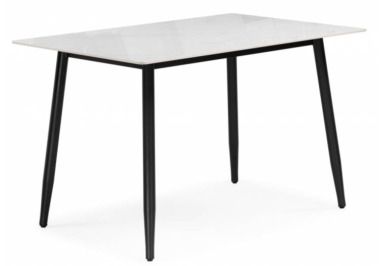 Стол Woodville Rion 15906 белый мрамор, черный 120x80x75