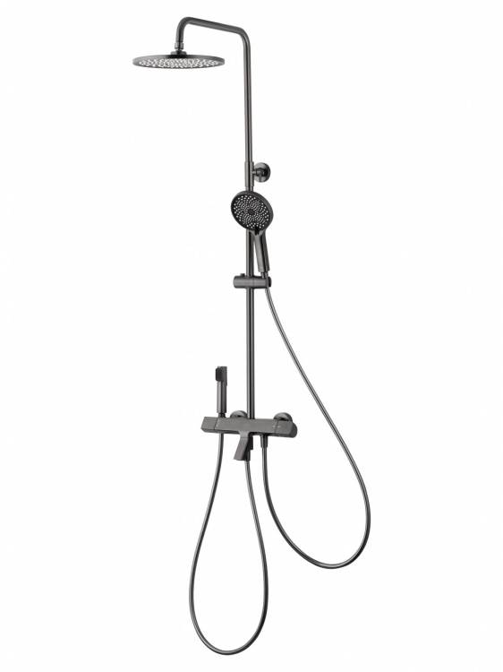 Душевая стойка Wonzon & Woghand WW-B3094-BGG с термостатом, темный графит