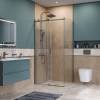Душевой уголок BelBagno SOFT_CLOSE-2-AH-1-100/90-C-GM профиль оружейная сталь, стекло прозрачное, 100x90x200 фото 4