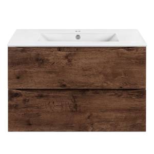 Тумба с раковиной Vincea Mia Slim VMC-2MC800S1RW Коричневый