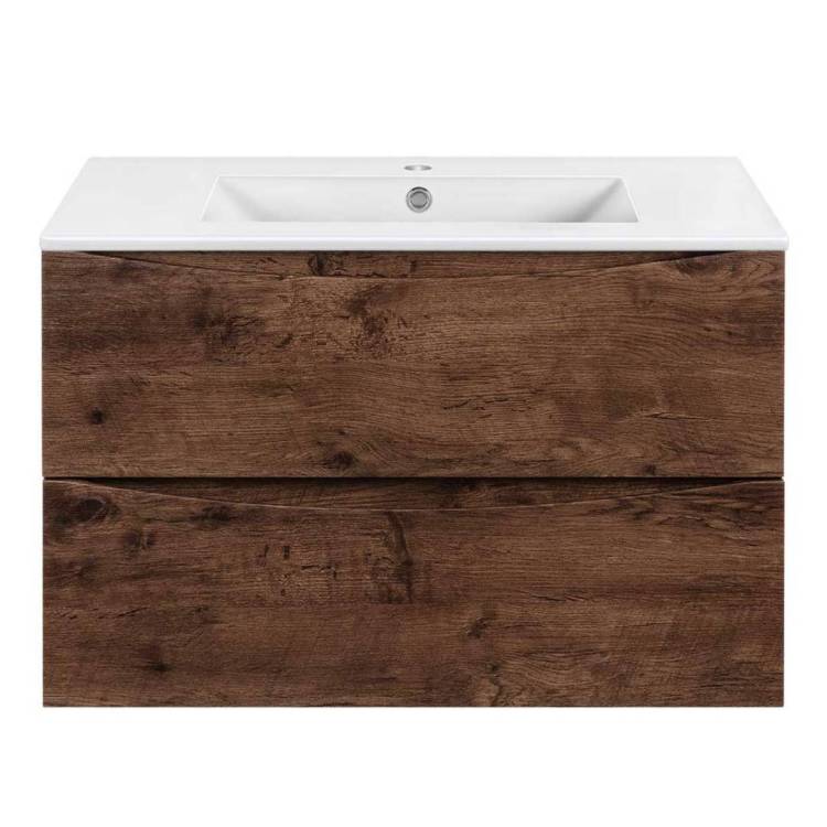 Тумба с раковиной Vincea Mia Slim VMC-2MC800S1RW Коричневый