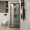 Душевой уголок Niagara Eco NG-1009-14QKL профиль черный матовый, стекло с узором, 90x90x190 фото 4