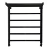 Полотенцесушитель водяной Comfysan Marte-K 012540 W-5 60/50 с полкой, черный матовый фото 2