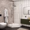 Душевой уголок Cerutti Spa C2AW стекло прозрачное, алюминиевый профиль фото 5