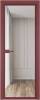Межкомнатная дверь Profil Doors 1 AV цвет профиля Красный антрацит, стекло безопасное 6 мм прозрачное 800x2000