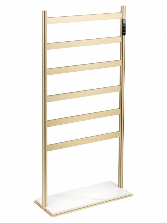 Полотенцесушитель электрический Wonzon & Woghand WW-A406-BG напольный, Брашированное золото