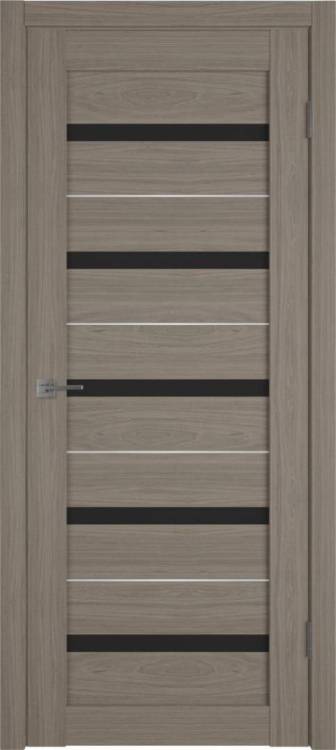 Межкомнатная дверь Владимирская Фабрика Дверей Atum Al 7 Brun Oak стекло Black Gloss SM 800x2000