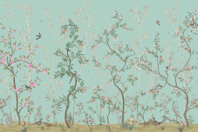 Фреска Ortograf Chinoiserie 33920 Spring garden Флок FLK