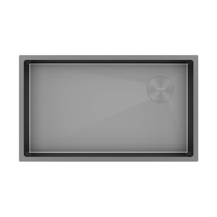 Мойка кухонная Paulmark Next-Skew 74 Uni PM887444-MG Матовый Серый, 74x44