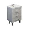 Тумба с раковиной Comforty Никосия-60Н 00004142203 дуб белый