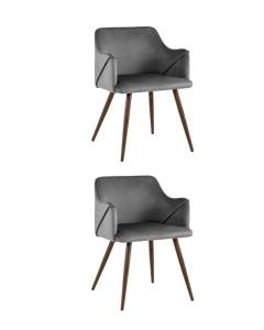 Набор из 2 стульев Stool Group Монарх New DC-1502 HLR-24 X2 серый