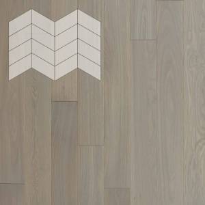 Паркетная доска Lab Arte Chevron Дуб Рустик Concrete лак 450-600x150x14