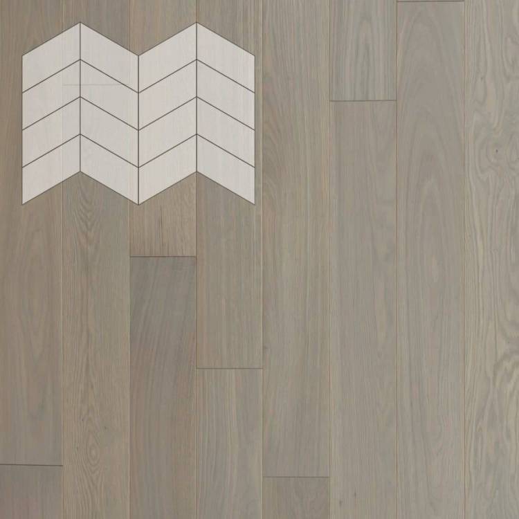 Паркетная доска Lab Arte Chevron Дуб Рустик Concrete лак 450-600x150x14