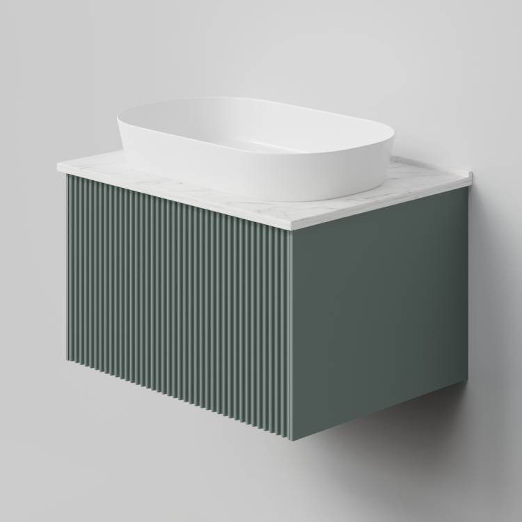 Тумба с раковиной La Fenice Terra Grigio NFNC-01-TER-G-60-3-M-GG серо-зеленая матовая, 60 см