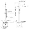 Душевая система Remer Energy EY34A8CPUFD25G хром, с изливом фото 2