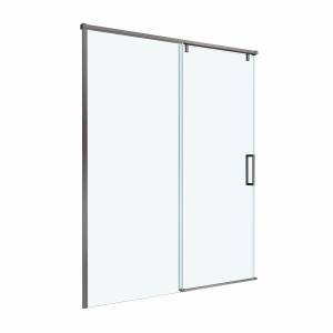 Душевая дверь в нишу BelBagno SOFT_CLOSE-1-BF-1-150-C-GM профиль оружейная сталь, стекло прозрачное, 150x200