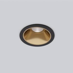 Встраиваемый точечный светодиодный светильник Elektrostandard Osti 25081/LED 8W 4200K черный/золото