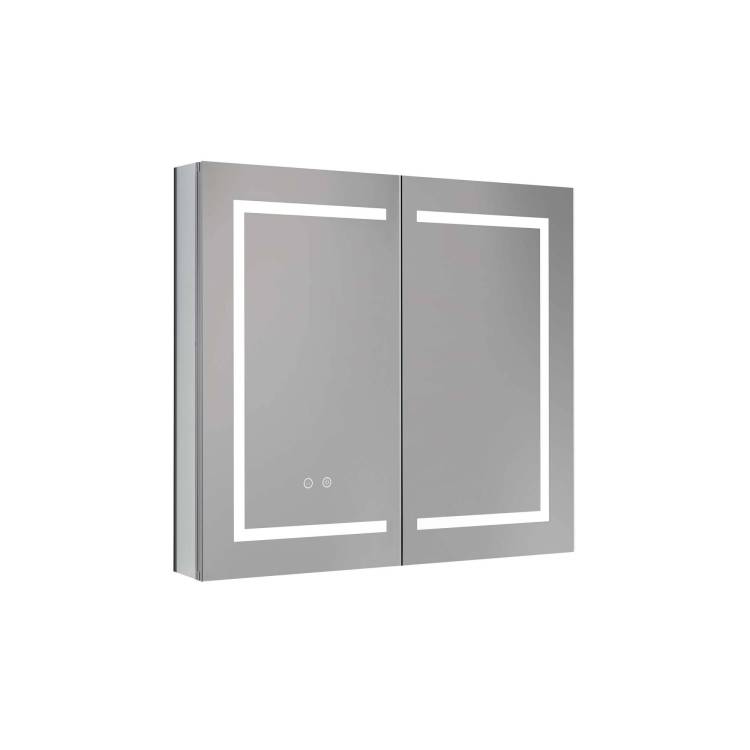 Зеркало-шкаф Aquatek AQ7804-MLC с подсветкой, хром, 80x70x13.3
