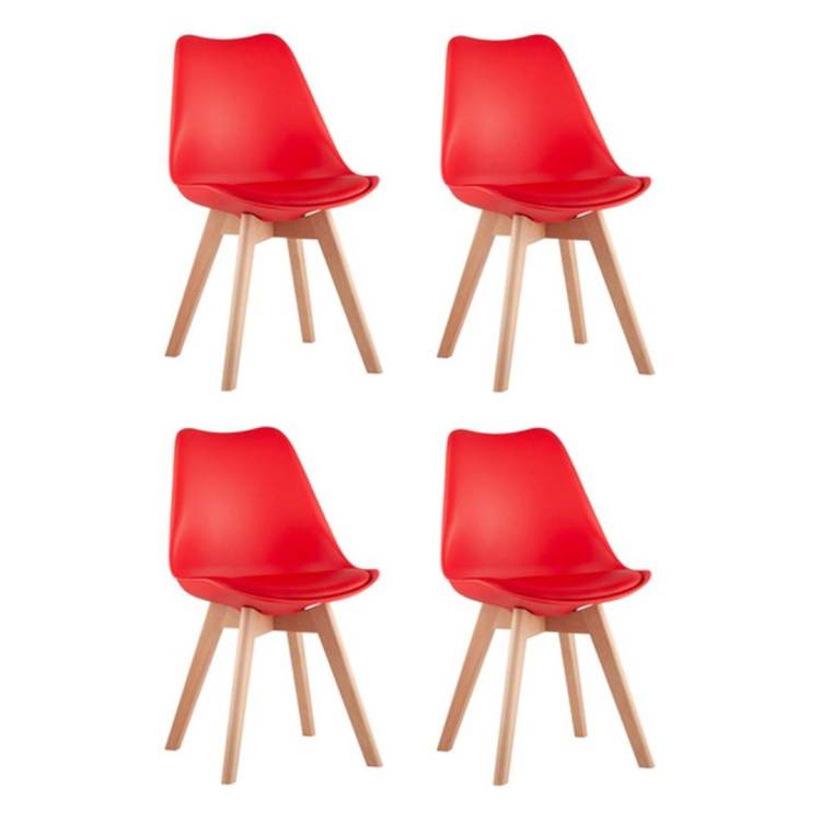 Набор из 4 стульев Stool Group Frankfurt Y863 red X4 красный