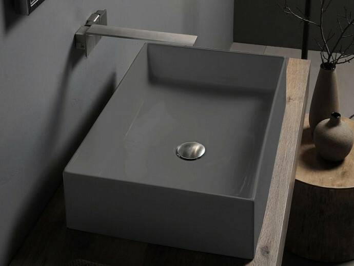 Раковина Scarabeo Teorema 2.0 5101 37 BK 60x40x14, темно-серый