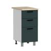 Кухонный модуль напольный Аленушка Лотос Н3Я 400 Н00231151 изумруд,скоба антрацит