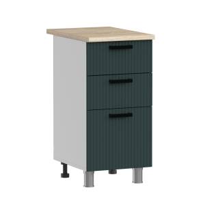 Кухонный модуль напольный Аленушка Лотос Н3Я 400 Н00231151 изумруд,скоба антрацит
