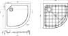 Поддон для душа Cezares Tray SMC TRAY-SMC-R-90-550-150-W R 90x90, с сифоном фото 6