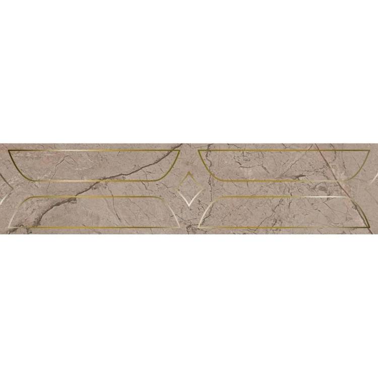 Бордюр Kerama Marazzi Ифран KMB3STA010BR Бежевый Светлый Глянцевый Обрезной 14.5x60