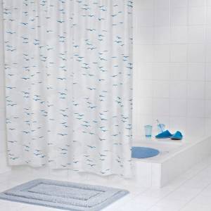 Штора для ванной Ridder Sylt 32313 голубой, 180x200