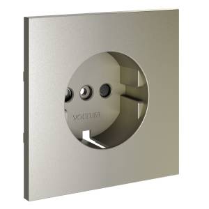 Лицевая панель для розетки с заземлением и шторками Voltum S70 VLS000704 шелк